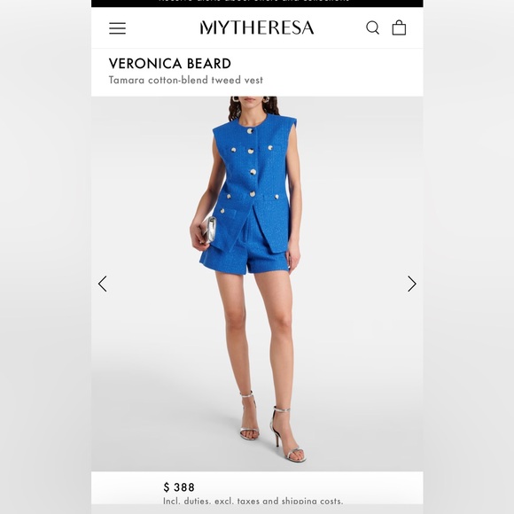 Veronica Beard 🔥 Tamara Linen Vest Single-Breasted Vest - Picture 5 of 13